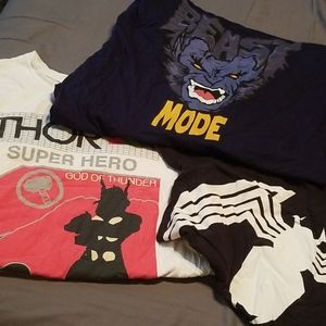Men's Marvel T Shirt 3 Pack Bundle